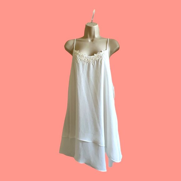 Linea Donatella Satin 2PC Bridal Chemise Ivory Nightgown Set Size L/XL - Picture 2 of 9